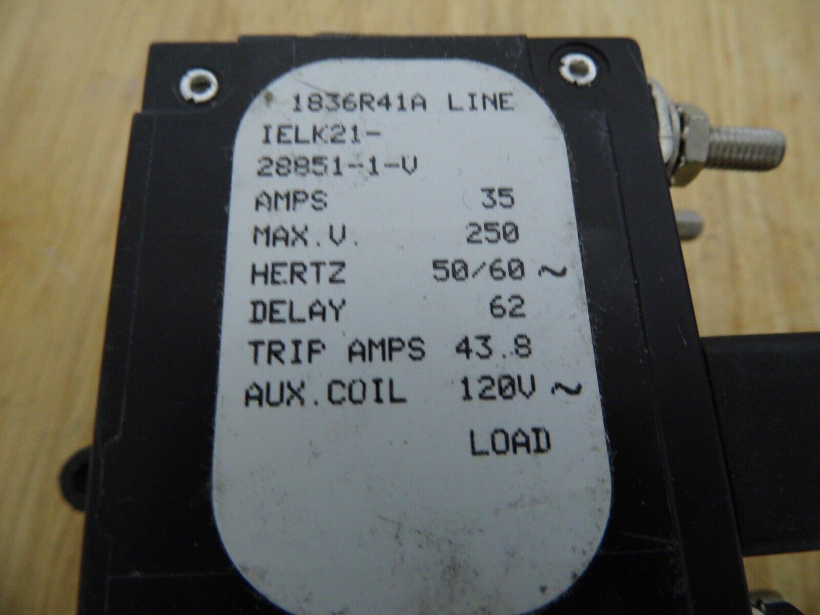 AIRPAX / SENSATA Circuit Breaker Relay IELK21-28851-1-V, several in stock AIRPAX / SENSATA Circuit Breaker Relay IELK21-28851-1-V, several in stock
